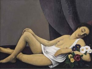 Zou Koch (1901-1991) voor zijn Rustende slaapwandelaarster (1971) misschien geïnspireerd zijn geweest door het vijftig jaar eerder door Tobeen (1880-1938) geschilderde Nu allongé?